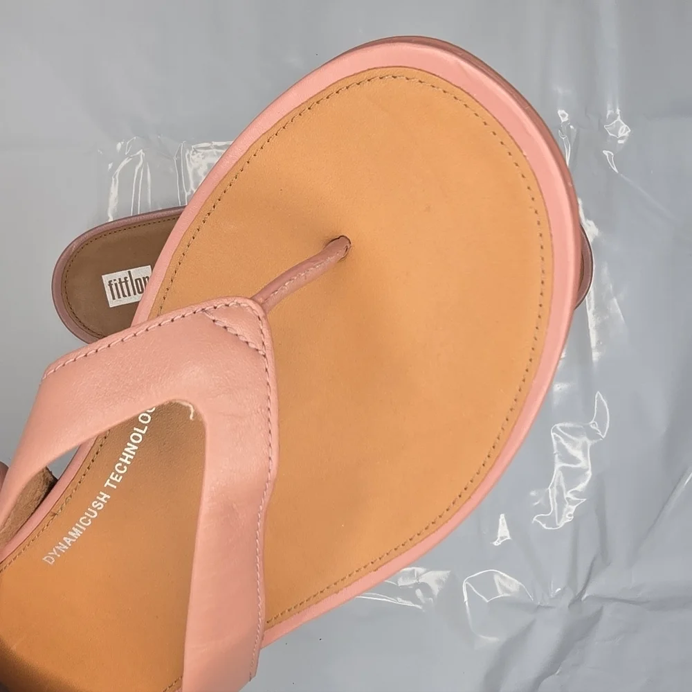 FitFlop | Gracie Leather Flip-Flop With Dynamicush Technology In Warm Rose NWOT! - Picture 6 of 13